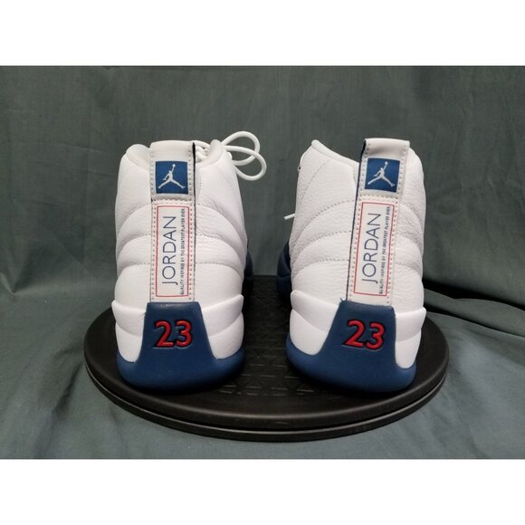 Air Jordan 12 Retro Sneakers White French Blue Mens Size 9 NEW in BOX! - Picture 7 of 11
